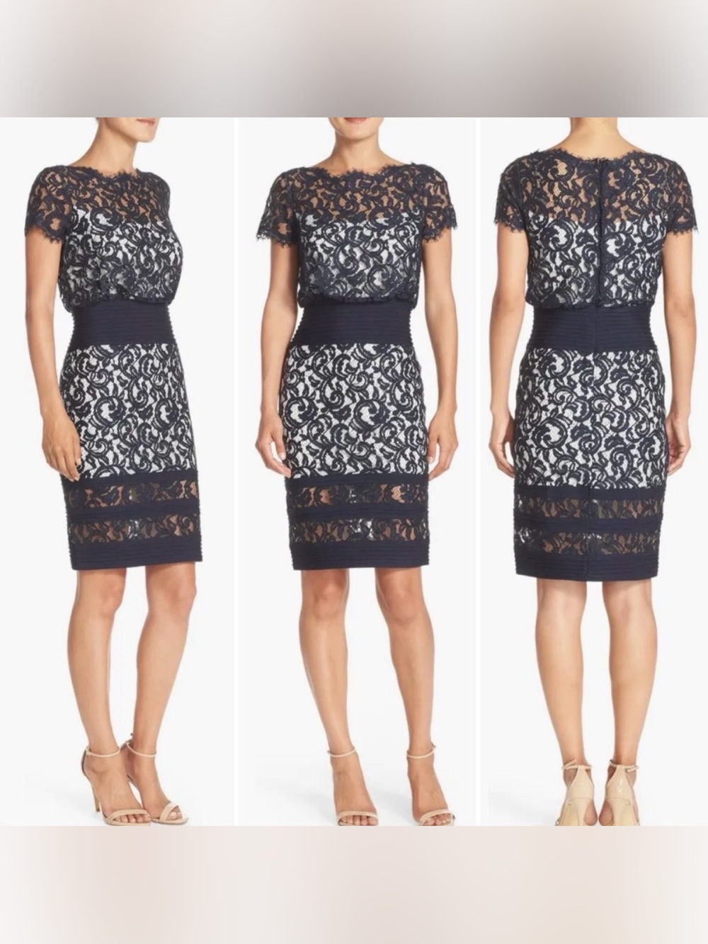 Tadashi Shoji Lace Sheath Dress - Size 8